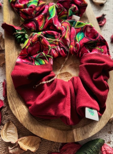 Scrunchie/Frotka MAXI Cherry - zestaw