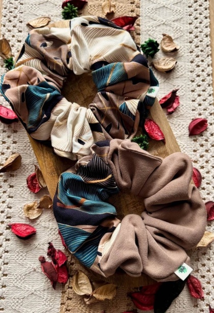 Scrunchie/Frotka XXL Beige