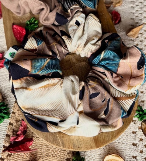 Scrunchie/Frotka XXL Beige