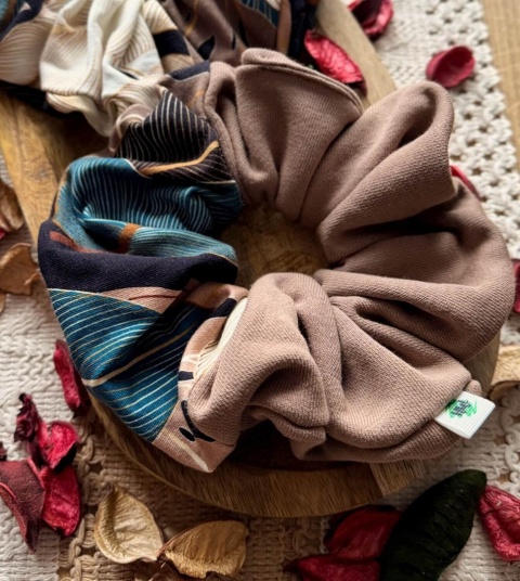 Scrunchie/Frotka XXL Beige