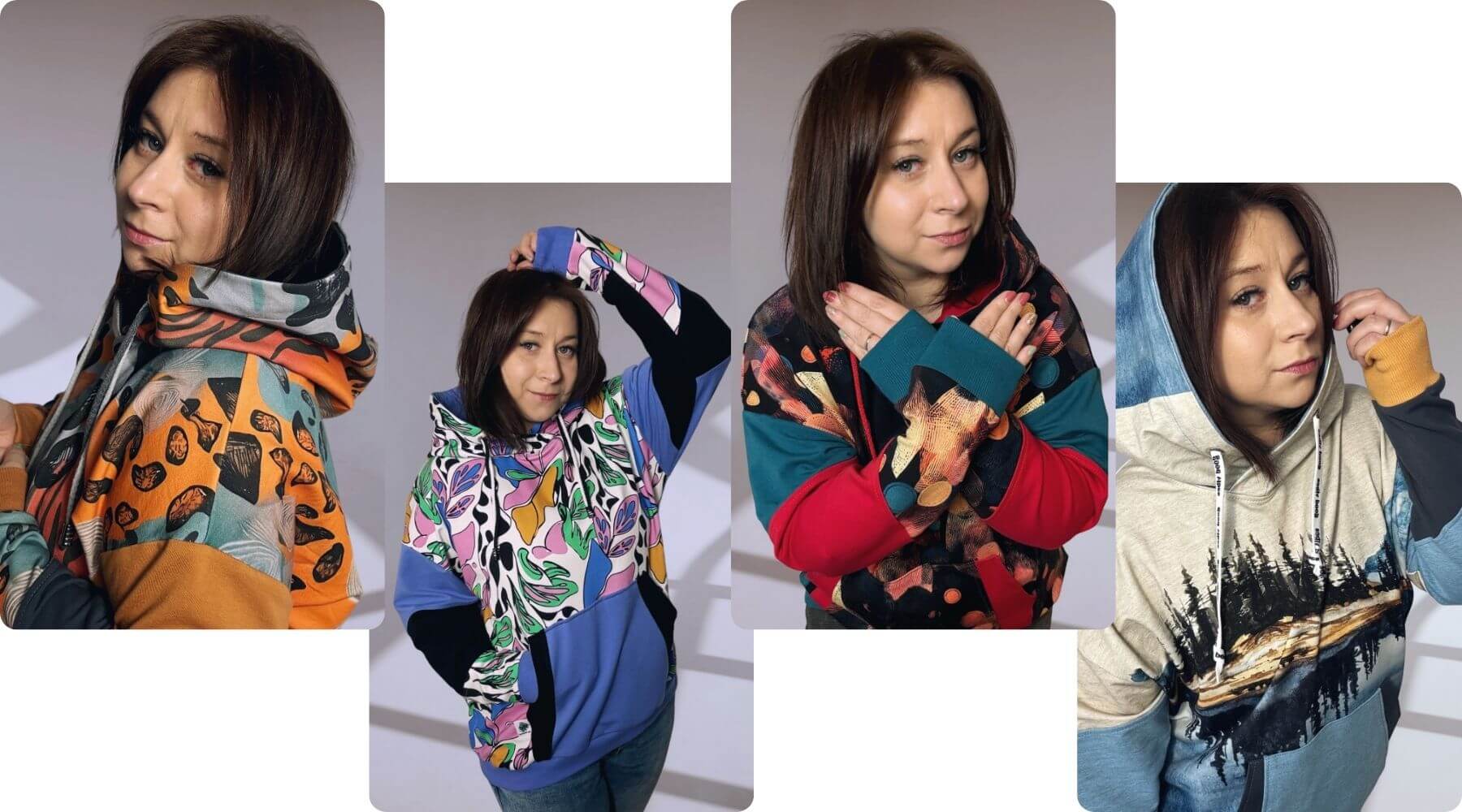 Kolorowe bluzy oversize - stylizacje