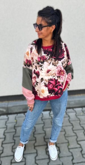 Bluza Dresowa Oversize crewneck WARM FLORA