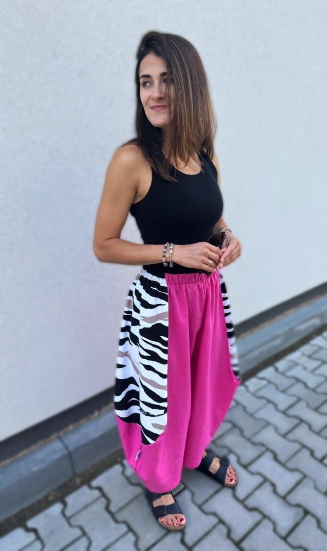 Spodnie Lniane BARRELS Pink