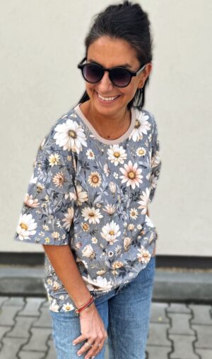 T-shirt Oversize Damski MOOD DAISY