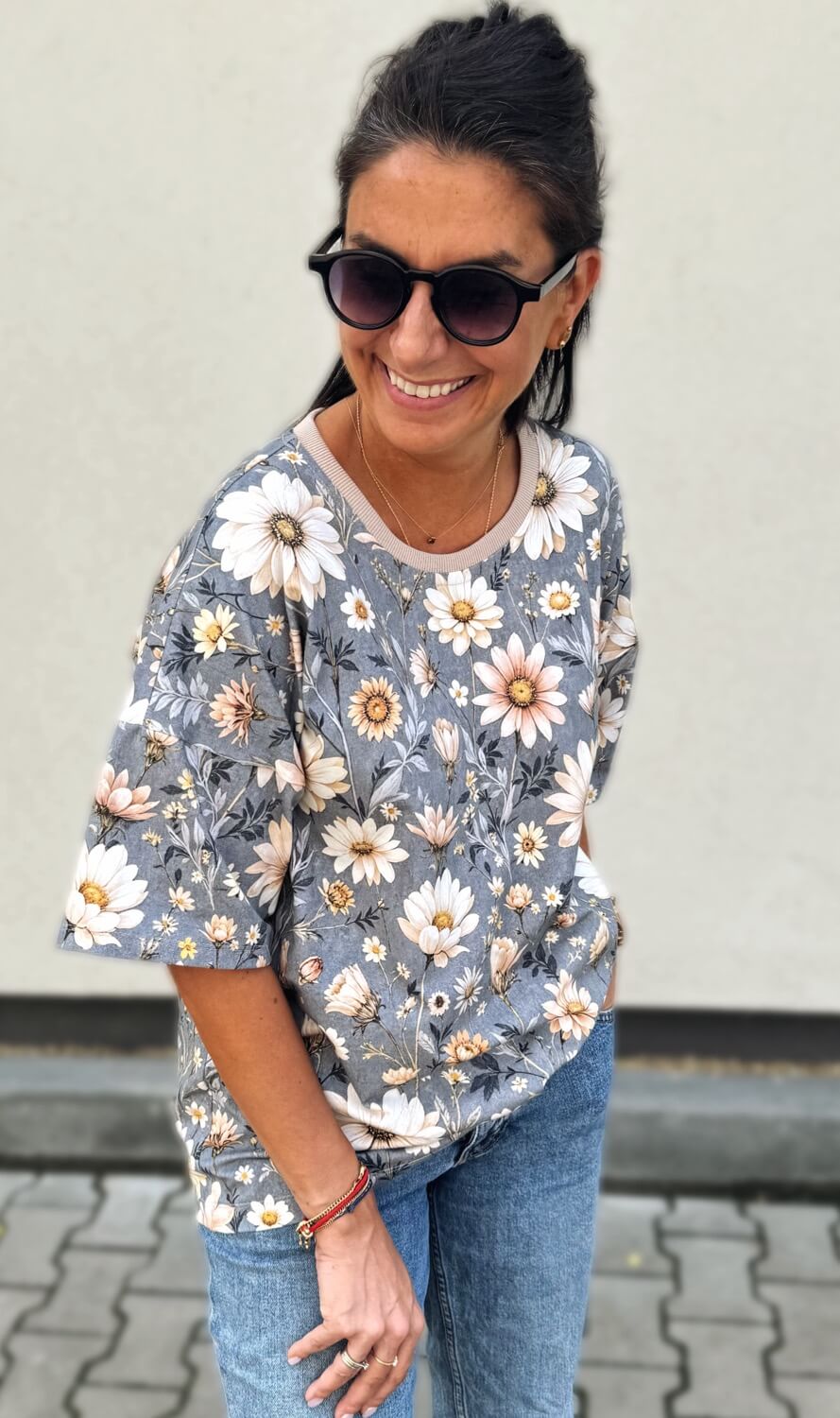 T-shirt Oversize Damski MOOD DAISY